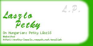 laszlo petky business card